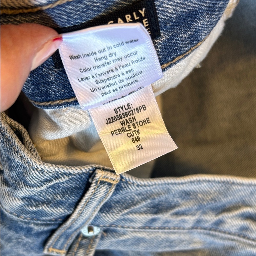 Veronica Beard Carly Kick Flare Jeans High Rise Raw Hem Crop Size 32 Made in USA - Picture 12 of 12